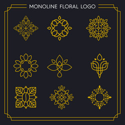 Floral Vintage Logo - Elegant Swirls Vector Image