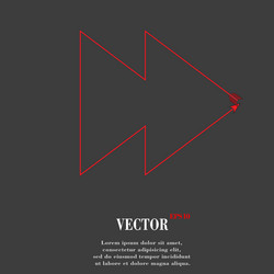 multimedia control flat modern web button vector image