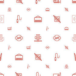 Cord icons pattern seamless white background vector