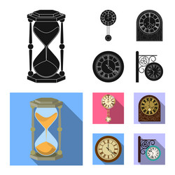 design of clock and time symbol collection vector image