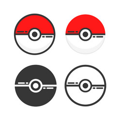 Poké Ball vector set.Pokemon go icon by Vio on @creativemarket