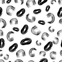 seamless pattern with sketch circles shape vector image