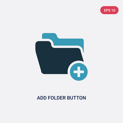 two color add folder button icon from user vector image