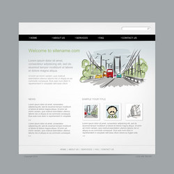 Website design template cityscape vector