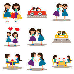 flat with shadow concept and mobile application vector image