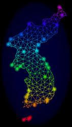 polygonal network spectrum mesh map vector image