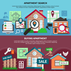 real estate composition set vector image
