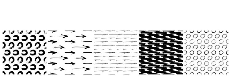 set of seamless patterns with scribble smears vector image