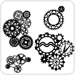 Gear background design - set vector