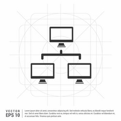 hierarchical network icon vector