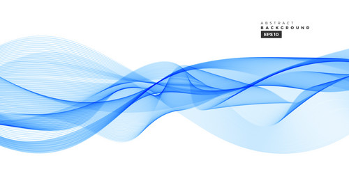 wave element with abstract blue lines vector image