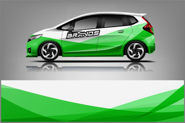 Abstract Racing Car Decal Vector Image