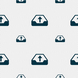 backup icon sign seamless pattern with geometric vector image