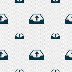 backup icon sign seamless pattern with geometric vector