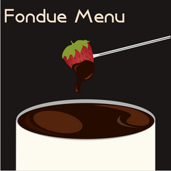 colored background with hot chocolate and text vector image