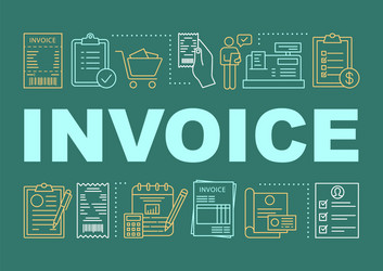 invoice word concepts banner vector