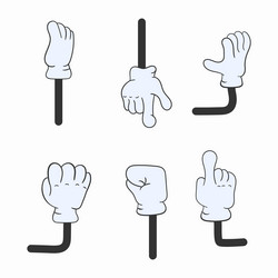 Cartoon arms gestures in hand drawn doodle style vector