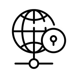 global network security wireless system vector image