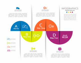 Infographic template can be used for workflow vector