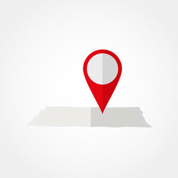 pointer on the paper map vector image