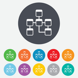 Relational Database Schema Icon vector image