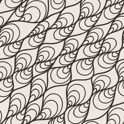 seamless pattern of wavy lines and twisted vector image