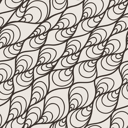 seamless pattern of wavy lines and twisted vector