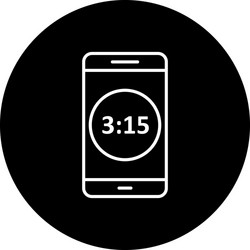 time display mobile application icon vector image