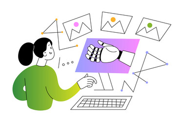 AI Image Generation Workflow vector image