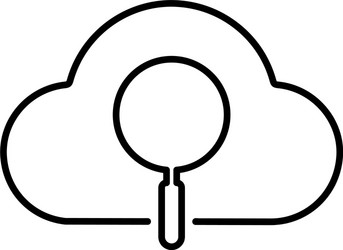 Cloud internet exploring line icon outline design vector