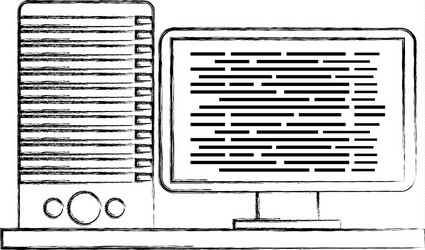 computer server software code data programming vector image