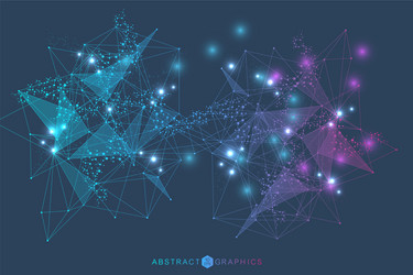 geometric abstract background with connected line vector image