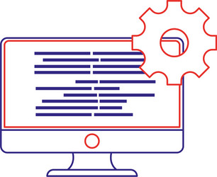 isolated computer design vector image