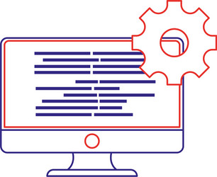 Isolated computer design vector