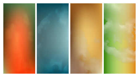 modern colorful gradient background with clouds vector image
