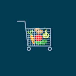 Shopping cart market logo Royalty Free Vector Image