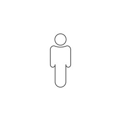 man or person icon in linear style user vector image
