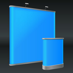 modern structures with blank banners vector image