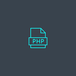 Php concept blue line icon simple thin element vector