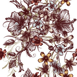 seamless pattern for wallpaper design with flowers Vector Image