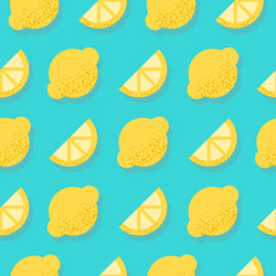 seamless pattern with lemon on backdrop vector image