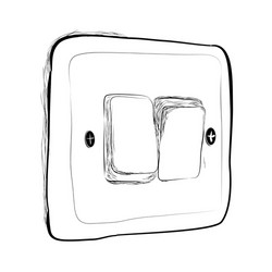 Simple doodle hand draw sketch on off electricity Vector Image