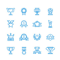 Trophy & Awards Outline Icons vector image