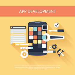 app development instruments concept vector image