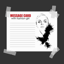 fashion girl in sketch-style Vector Image