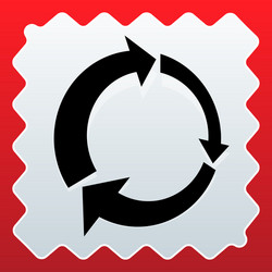 Icon with circular arrow - revise centrifuge vector