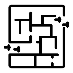 problem solving coach icon outline vector image