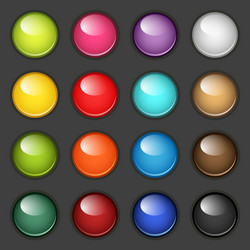 set of web buttons vector image