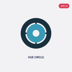 Two color hue circle icon from user interface vector