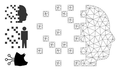 web network digital man generation icon vector image